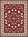 Classic Red Floral Scroll Rug