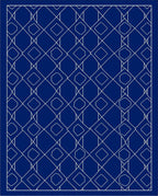 Geometric Diamonds Lattice Pattern Rug