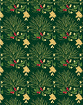 Festive Pine Berry Star Pattern Rug