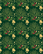 Festive Pine Berry Star Pattern Rug