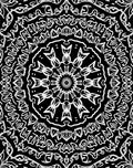 Monochromatic Ornate Mandala Pattern Rug