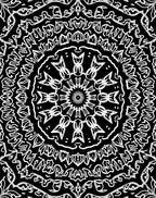 Monochromatic Ornate Mandala Pattern Rug