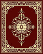Elegant Vintage Floral Border Design Rug