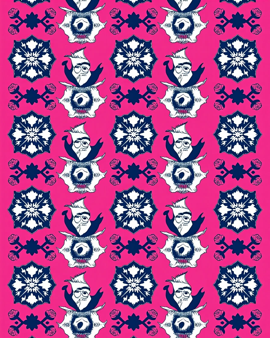 Whimsical Bird Floral Motif Rug