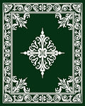 Elegant White Floral Bordered Design Rug