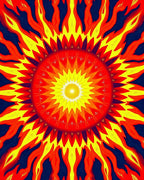 Radiant Sunburst Mandala Design Rug