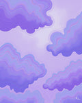 Lavender Swirl Abstract Pattern Rug