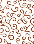 Elegant Brown Swirls Endless Pattern Rug