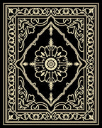 Ornate Floral Symmetry Vintage Rug