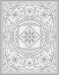 Vintage Floral Arrangement Outline Design Rug