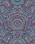 Vibrant Swirled Line Pattern Design Rug