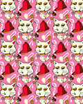 Whimsical Cat Bell Graphic Pattern Rug