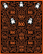 Spooky Ghost Boo Pattern Rug
