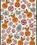 Whimsical Gingerbread Swirls Pattern Rug