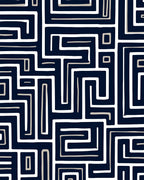 Maze Pattern White Sand Lines Rug