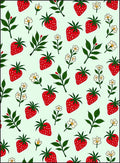 Sweet Strawberry Flower Pattern Design Rug