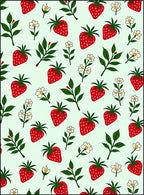 Sweet Strawberry Flower Pattern Design Rug