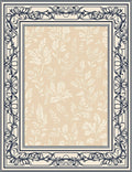 Art Nouveau Floral Border Rug
