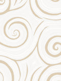 Abstract Swirls Beige White Design Rug