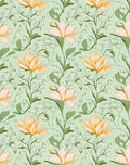 Ethereal Peach Floral Botanical Design Rug