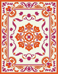 Ornate Floral Medallion Design Rug