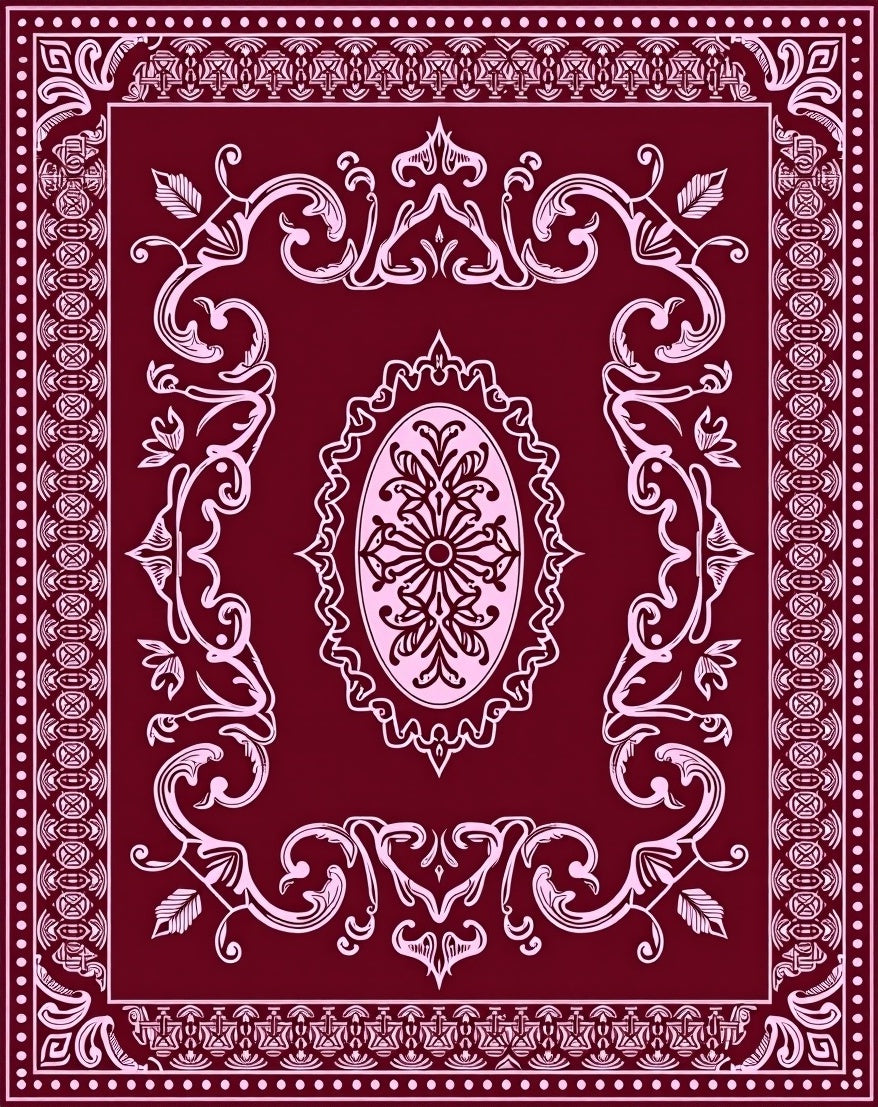 Ornate Floral Oval Regal Rug