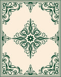 Elegant Scrollwork Frame Design Rug