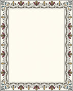 Ornate Floral Border Pattern Design Rug