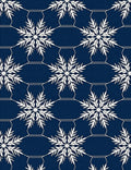 Winter Snowflake Geometric Pattern Rug