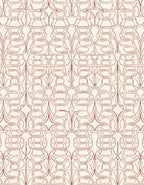 Retro Abstract Stylized Organic Lines Rug
