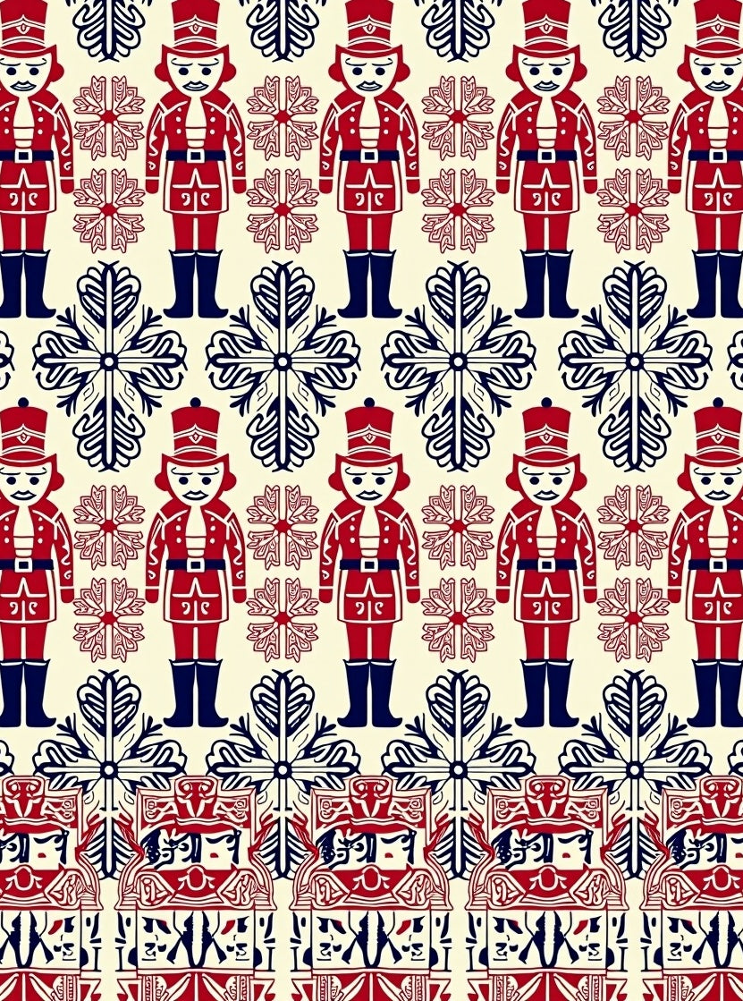 Nutcracker Folk Pattern Rug