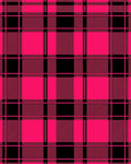 Bold Pink Black Plaid Pattern Rug