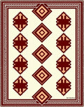 Geometric Diamond Stripe Pattern Rug