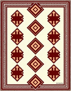 Geometric Diamond Stripe Pattern Rug