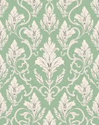 Elegant Damask Scrollwork Pattern Rug