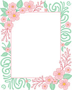 Pastel Floral Swirls Design Rug