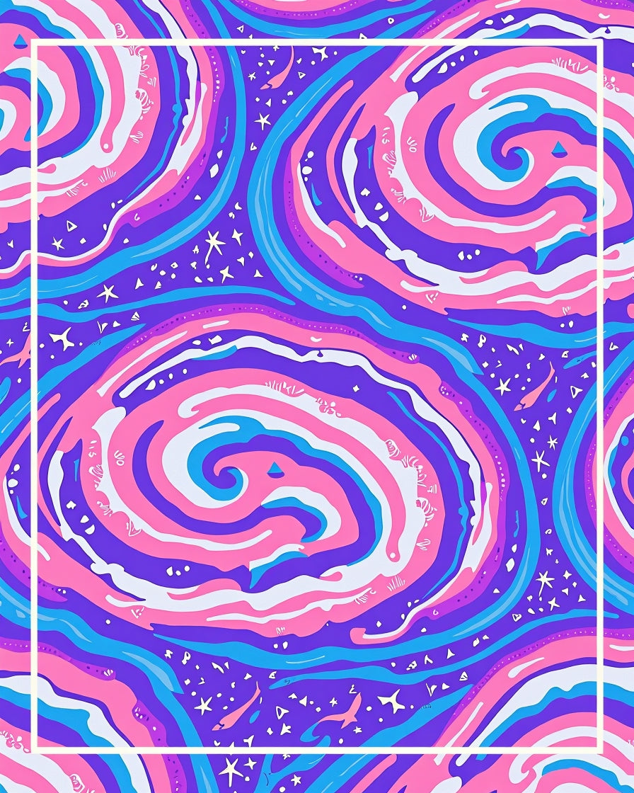 Swirling Cosmic Galaxy Pattern Rug
