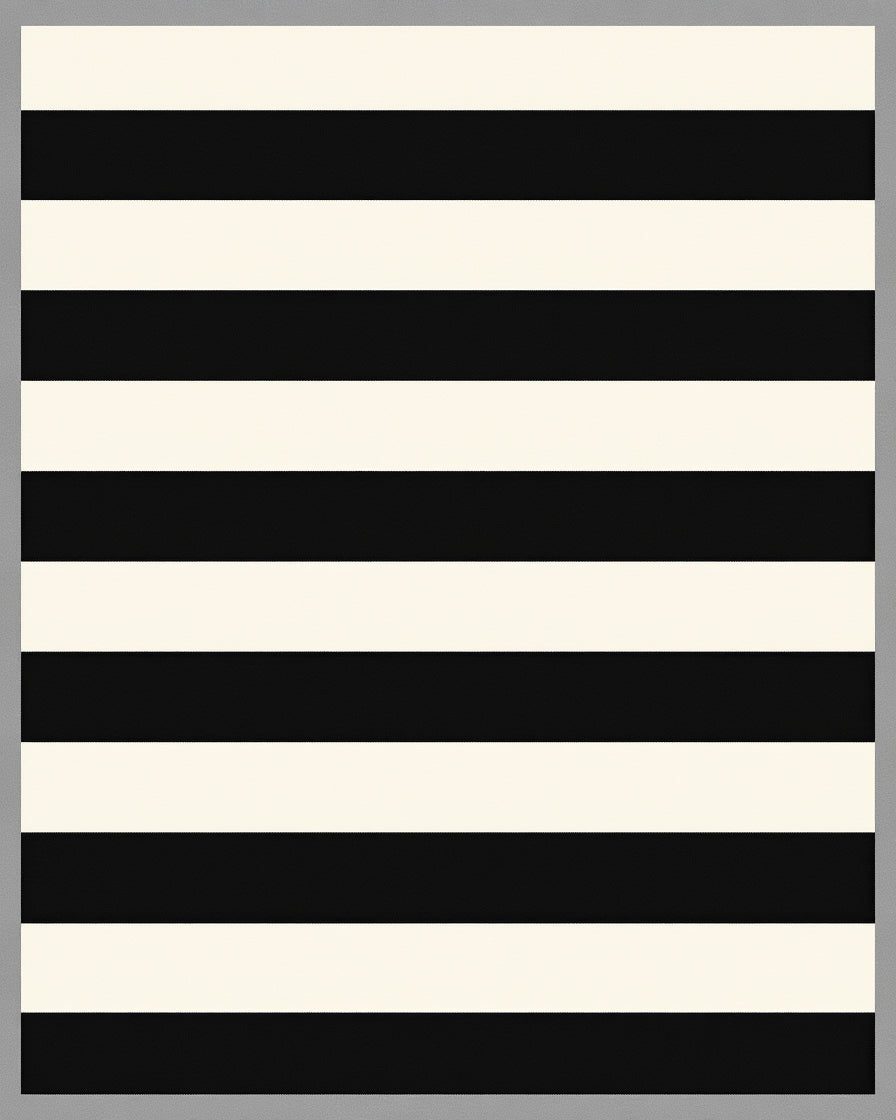 Bold Black and White Stripes Rug