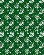 Abstract White Floral Patterned Rug