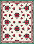 Red Floral Decorative Pattern Design Rug