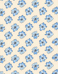 Light Blue Floral Sketch Pattern Rug