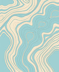 Flowing Wave Abstract Contour Design Rug