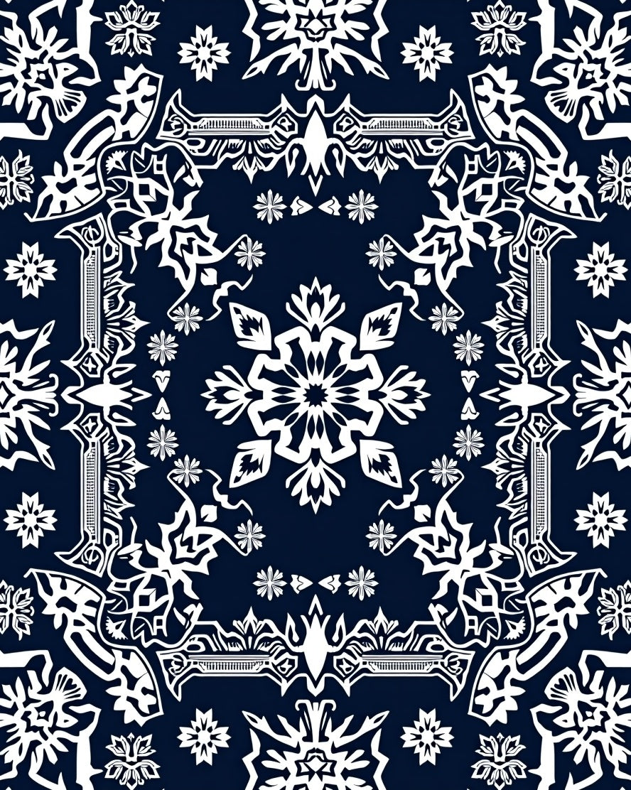 Intricate Floral Mandala Pattern Rug