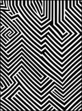 Modern Black White Abstract Stripe Rug