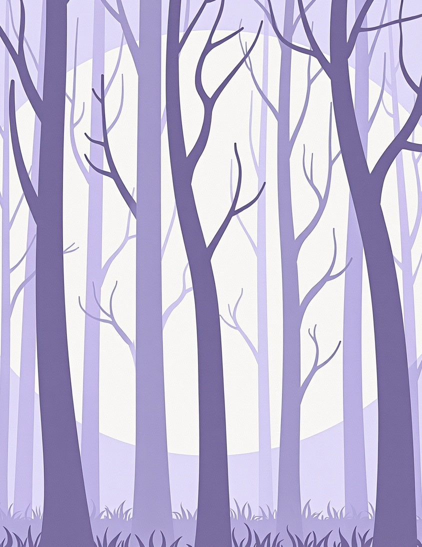Lush Forest Silhouette Design Rug
