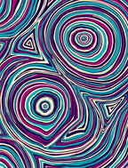Trippy Swirls Pattern Rug