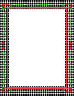 Ornate Red Black White Polka Dot Pattern Rug