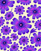 Chic Purple Floral Statement Rug