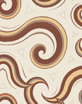 Swirling Abstract Earth Tones Pattern Rug