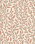 Red Leaf Branch Pattern Design Rug